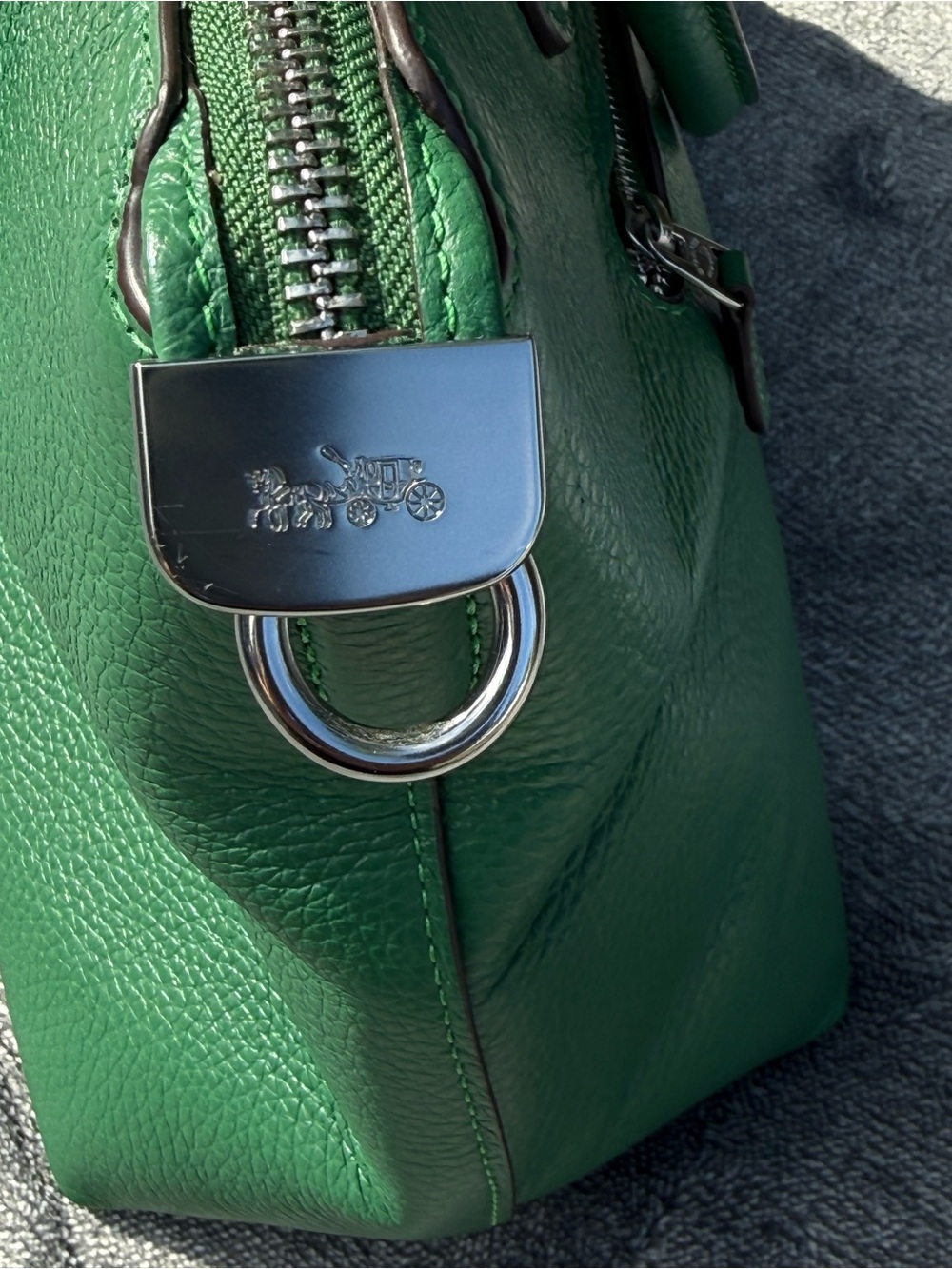 Coach Georgia Satchel crafted from refined pebble leather. EUC - Picture 6 of 12